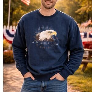 Croft & Barrow men's American Eagle pullover sz Large men's patriotic crewneck